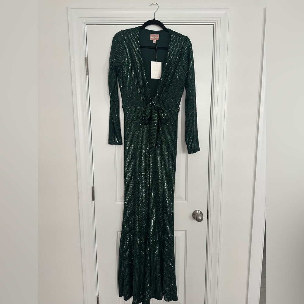 Show Me Your MuMu Martina Wrap Jumpsuit Green